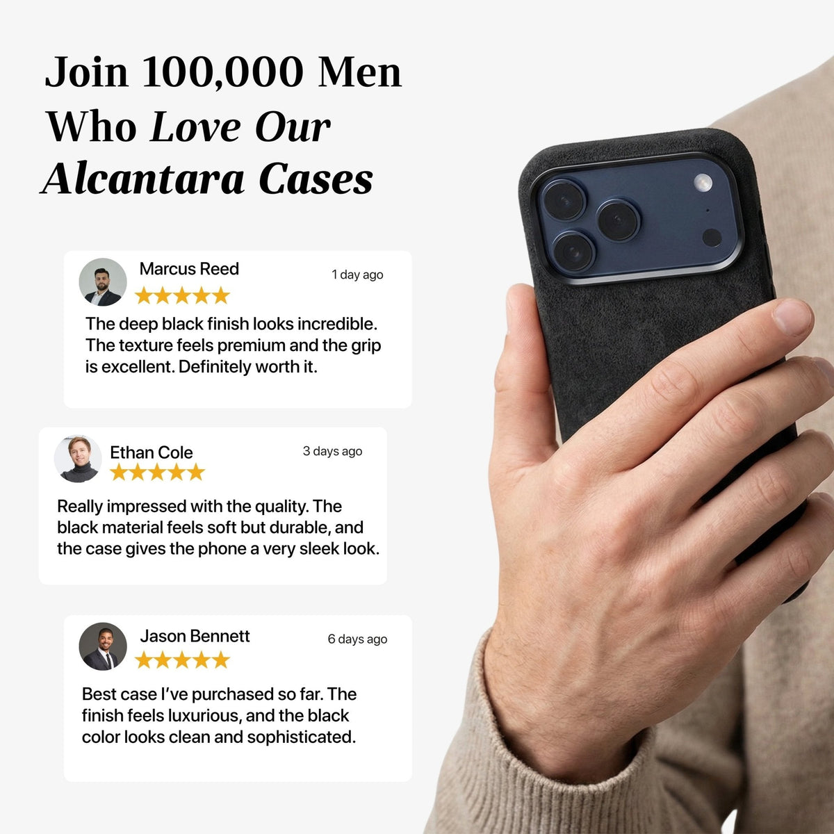 iPhone 17 Pro Max - Alcantara Case - Deep Black