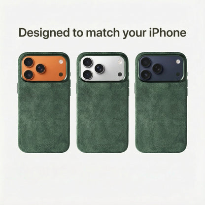 iphone alcantara case - Midnight Green