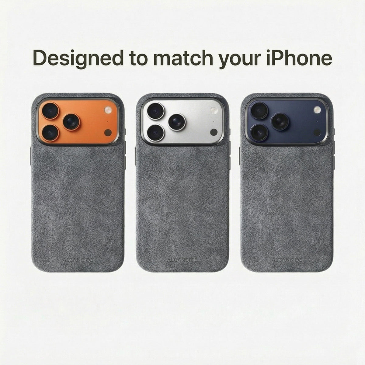 iphone alcantara case - Nardo Gray