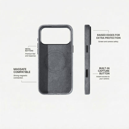iphone 18 pro max alcantara case - Nardo Gray