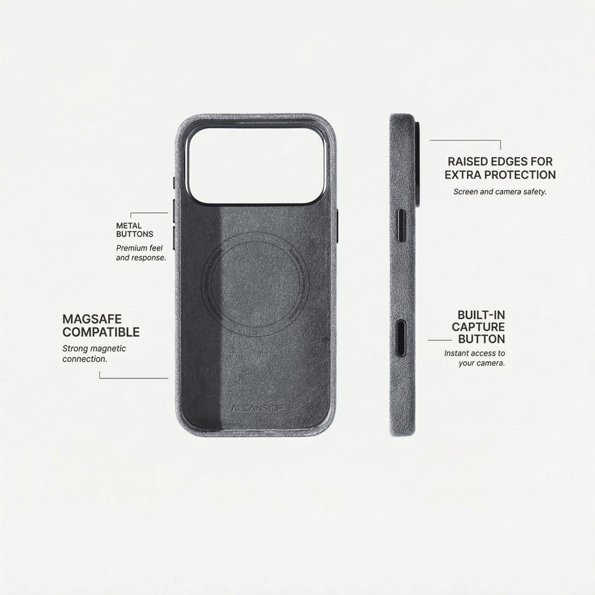 iphone 18 pro alcantara case - Nardo Gray
