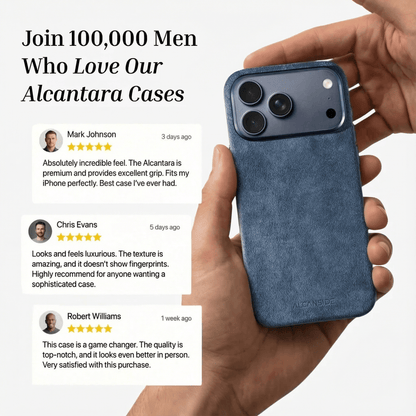 iphone alcantara case - Ocean Blue
