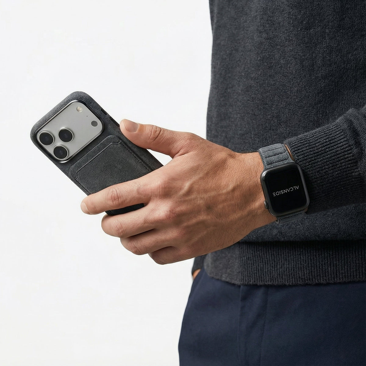 iphone alcantara case - Space Grey
