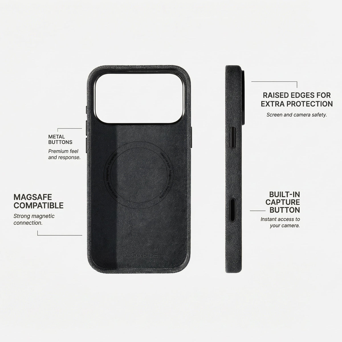 iphone 18 pro alcantara case - Space Grey
