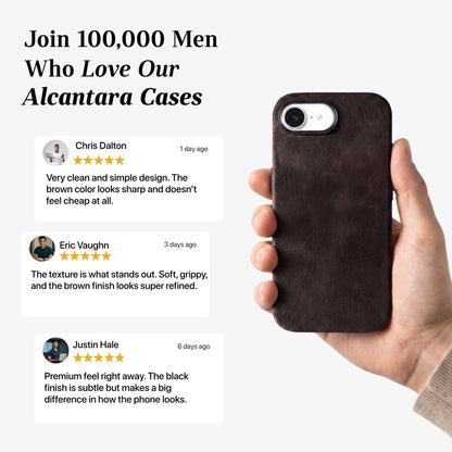 iPhone 17e - Alcantara Case - Chocolate Brown