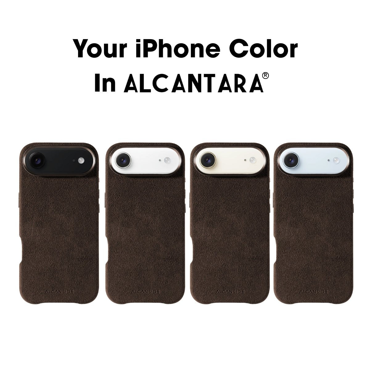 iphone alcantara case - Chocolate Brown