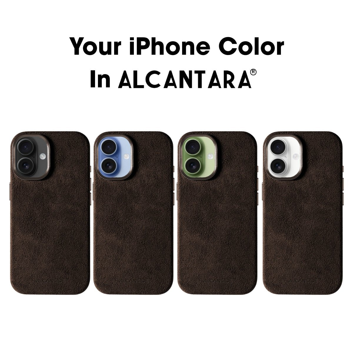 iphone alcantara case - Chocolate Brown