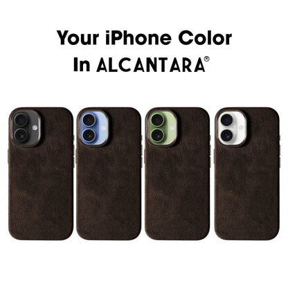 iphone alcantara case - Chocolate Brown