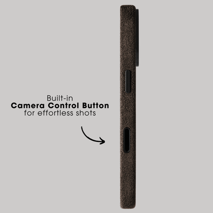 iphone alcantara case - Chocolate Brown