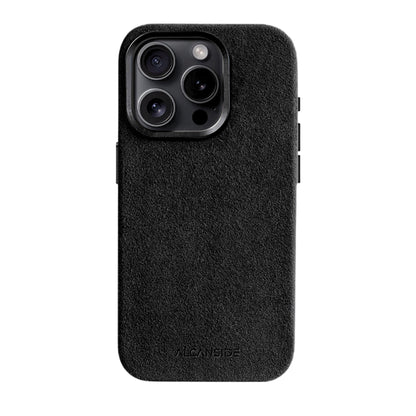 iphone alcantara case - Deep Black