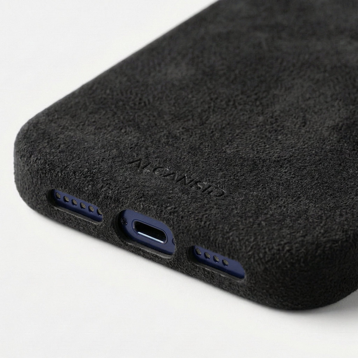 iphone alcantara case - Deep Black
