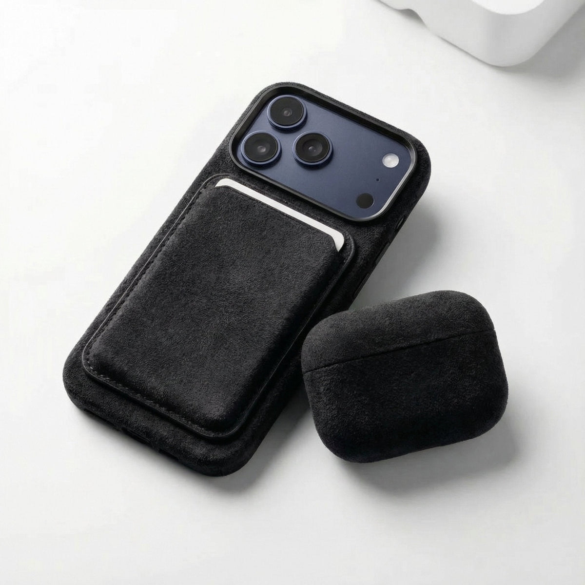 iphone alcantara case - Deep Black