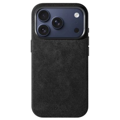 iphone alcantara case - Deep Black