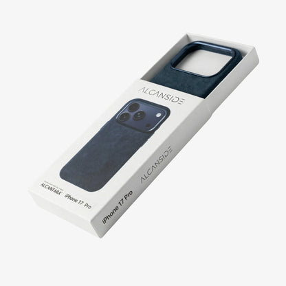 iphone alcantara case - Navy Blue