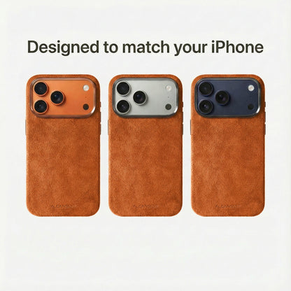 iphone alcantara case - Orange