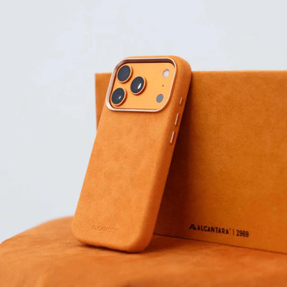 iphone alcantara case - Orange