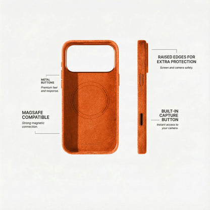 iphone 18 pro alcantara case - Orange