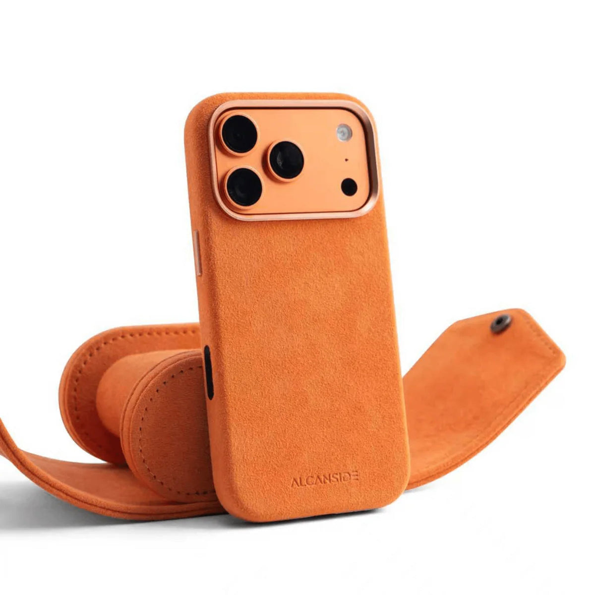 iphone alcantara case - Orange