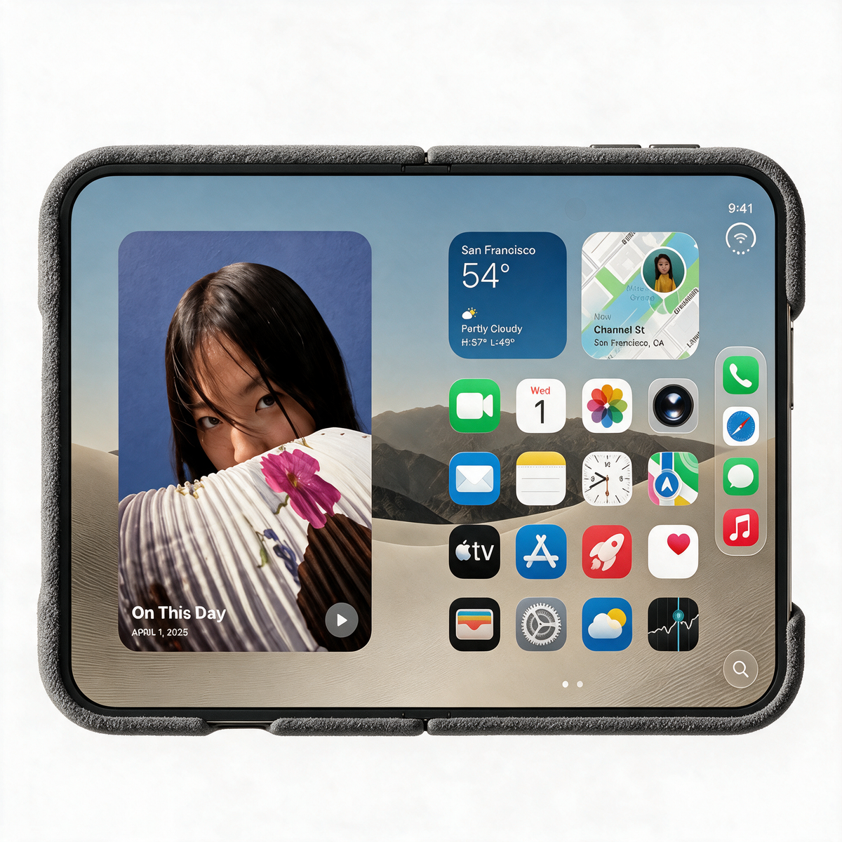 iPhone Duo - Alcantara Case - Nardo Gray