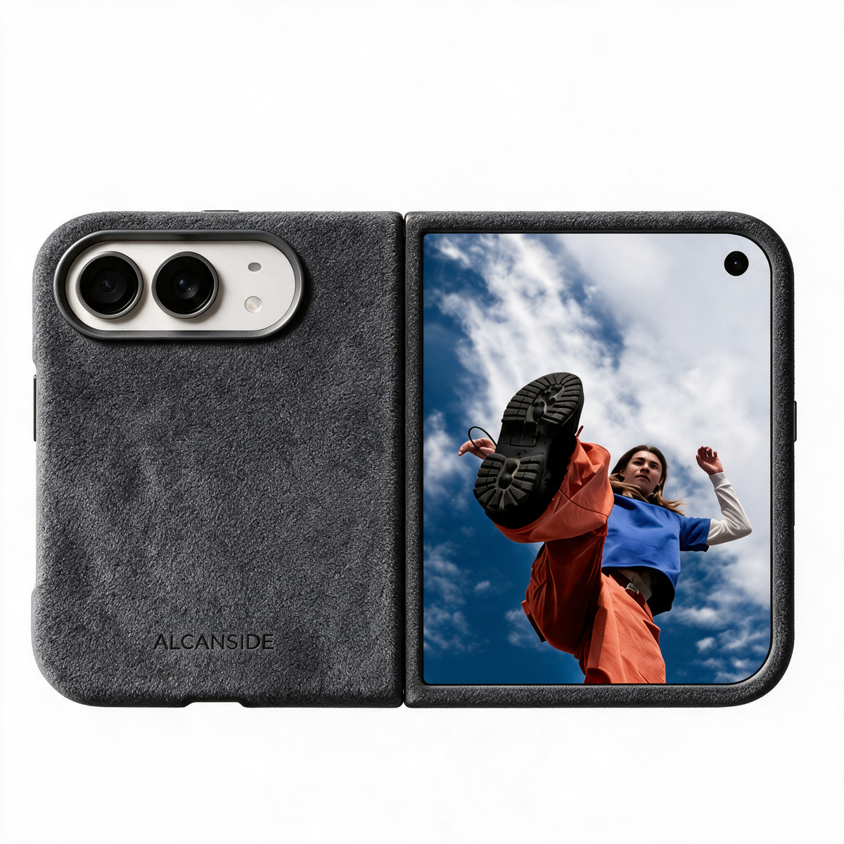 iPhone Duo - Alcantara Case - Space Grey
