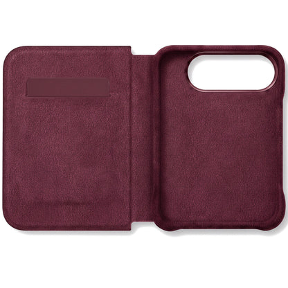 iPhone Duo - Alcantara Folio - Wine Red